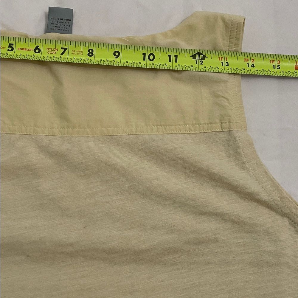 Nurture Yellow Cotton Linen Sleeveless Pullover Top Shirt Womens Size Large - Picture 6 of 7